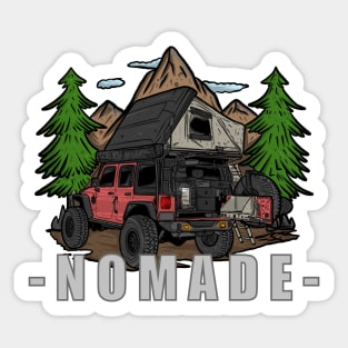 Pink Jeep Wrangler Nomade Sticker